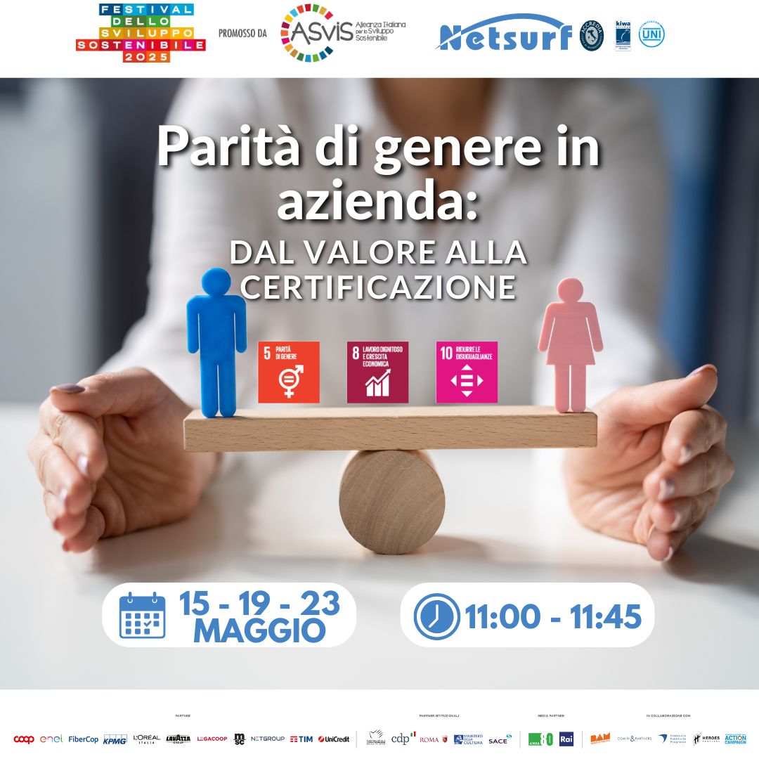 Parità di genere in azienda dal valore alla certificazione - Netsurf per festival dello sviluppo sostenibile